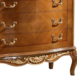 Wohnen 101x100x46 Schubladen-Kommode in Nussbaum - Aciara