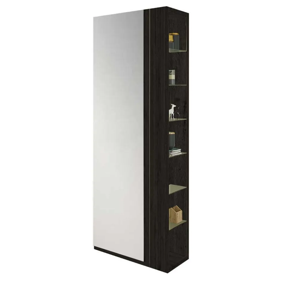 Wohnen 63x180x35 Schuh Schrank in Schwarzgrau - Raven
