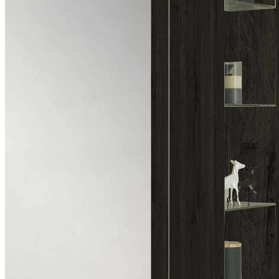 Wohnen 63x180x35 Schuh Schrank in Schwarzgrau - Raven