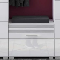 60x40x37 Schuhbank in Weiß Hochglanz - Sumatra^Wohnen Online