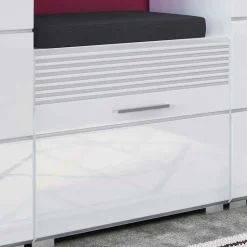 60x40x37 Schuhbank in Weiß Hochglanz - Sumatra^Wohnen Online