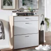 Wohnen 80x95x24 Schuhkommode mit zwei Klappen & Schublade - Crimera