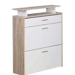 Wohnen 80x95x24 Schuhkommode mit zwei Klappen & Schublade - Crimera