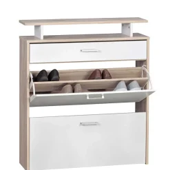 Wohnen 80x95x24 Schuhkommode mit zwei Klappen & Schublade - Crimera