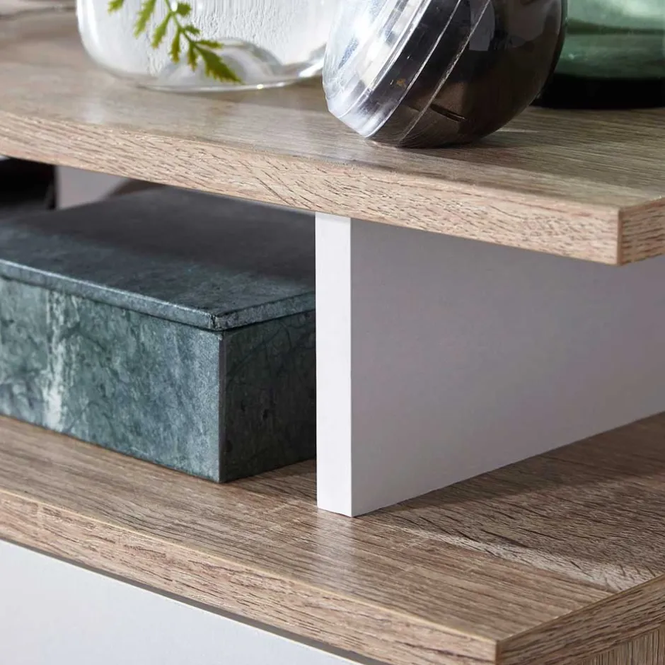 Wohnen 80x95x24 Schuhkommode mit zwei Klappen & Schublade - Crimera