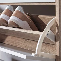 Wohnen 80x95x24 Schuhkommode mit zwei Klappen & Schublade - Crimera