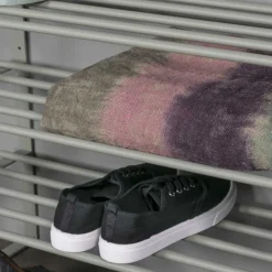 Wohnen 70x49x29 Schuhregal aus Stahl in Graugrün - Citro