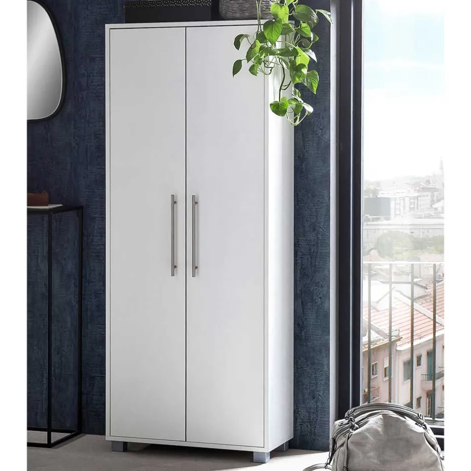 65x164x30 Schuhschrank mit Doppeltür in Weiß - Yoco^Wohnen Sale