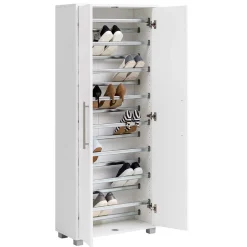 65x164x30 Schuhschrank mit Doppeltür in Weiß - Yoco^Wohnen Sale