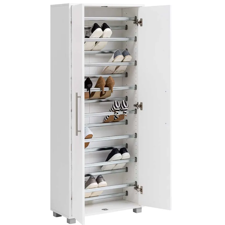 65x164x30 Schuhschrank mit Doppeltür in Weiß - Yoco^Wohnen Sale