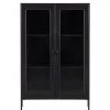 100x155x40 Schwarze Vitrine mit Doppeltür - Neptunus^Wohnen Online