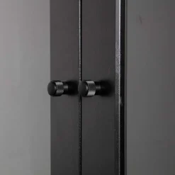 100x155x40 Schwarze Vitrine mit Doppeltür - Neptunus^Wohnen Online