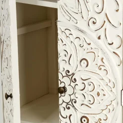 Wohnen 50x121x36 Shabby Chic Schrank mit Ornament Muster - Acacio