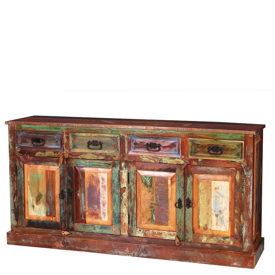 Wohnen 160x80x40 Shabby Chic Sideboard auf Sockel - Jamaica