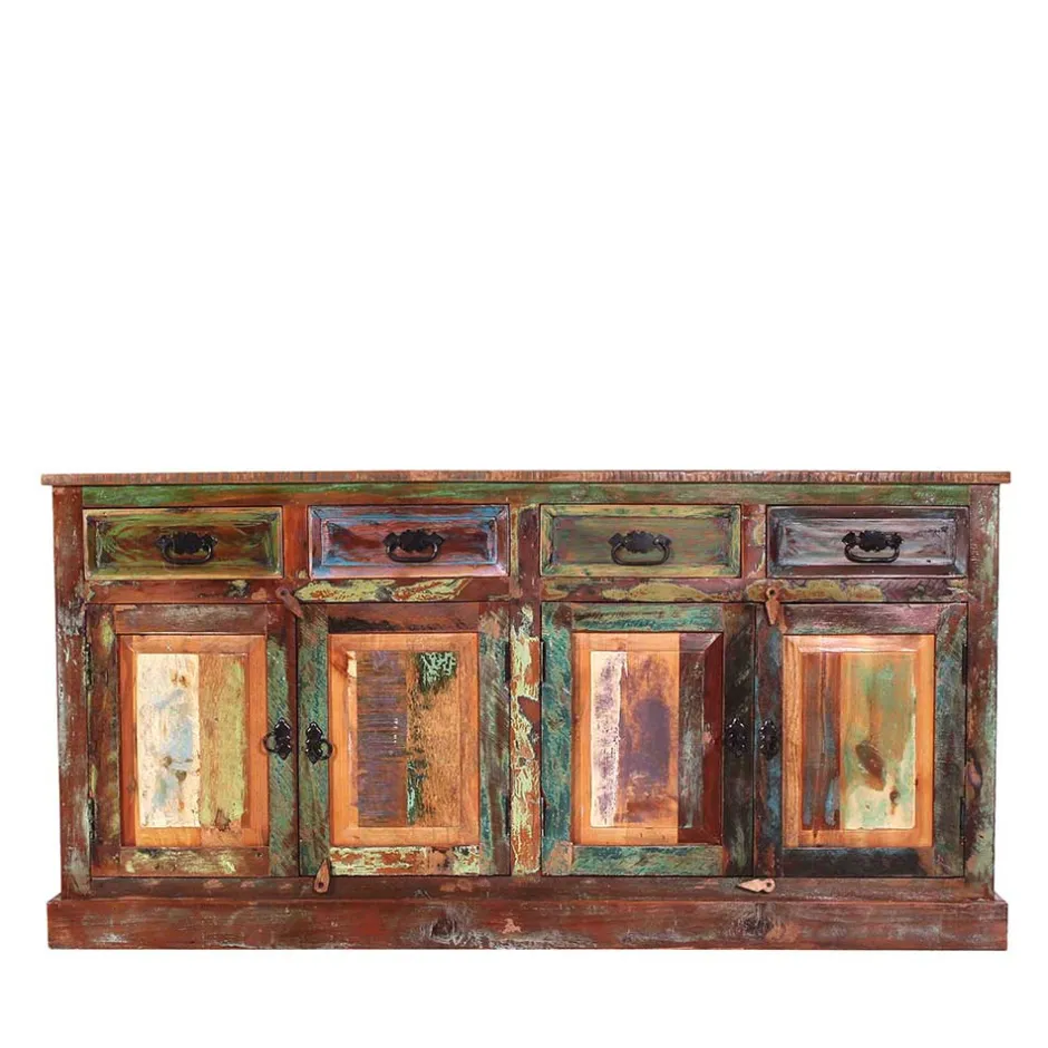 Wohnen 160x80x40 Shabby Chic Sideboard auf Sockel - Jamaica