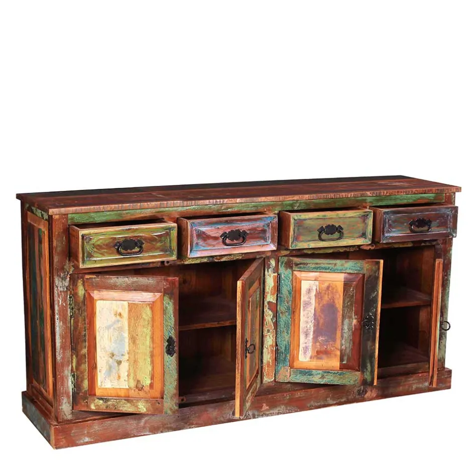 Wohnen 160x80x40 Shabby Chic Sideboard auf Sockel - Jamaica