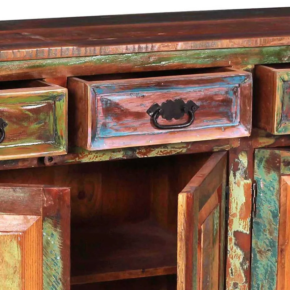 Wohnen 160x80x40 Shabby Chic Sideboard auf Sockel - Jamaica