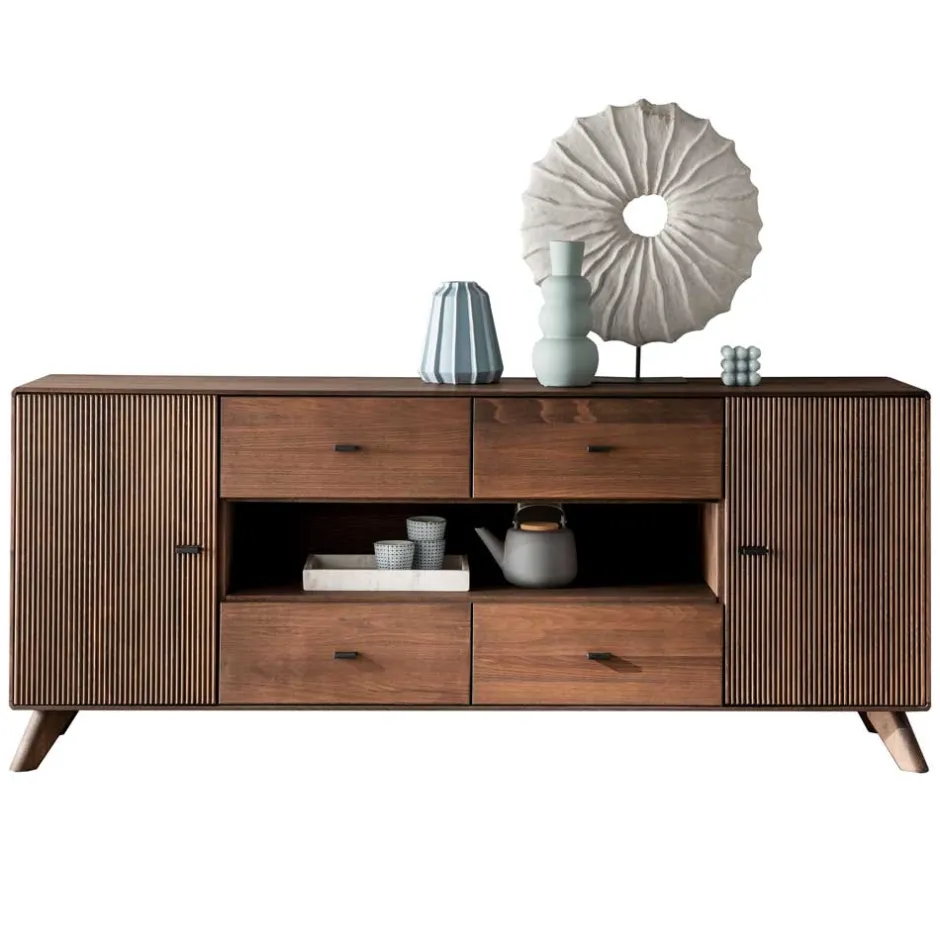 Wohnen 180x75x40 Sideboard aus Kernbuche Braun - Malawi
