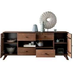 Wohnen 180x75x40 Sideboard aus Kernbuche Braun - Malawi
