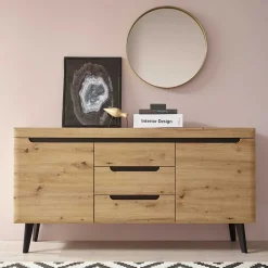 Wohnen 160x83x40 Sideboard im Skandi Chic modern - Olcian