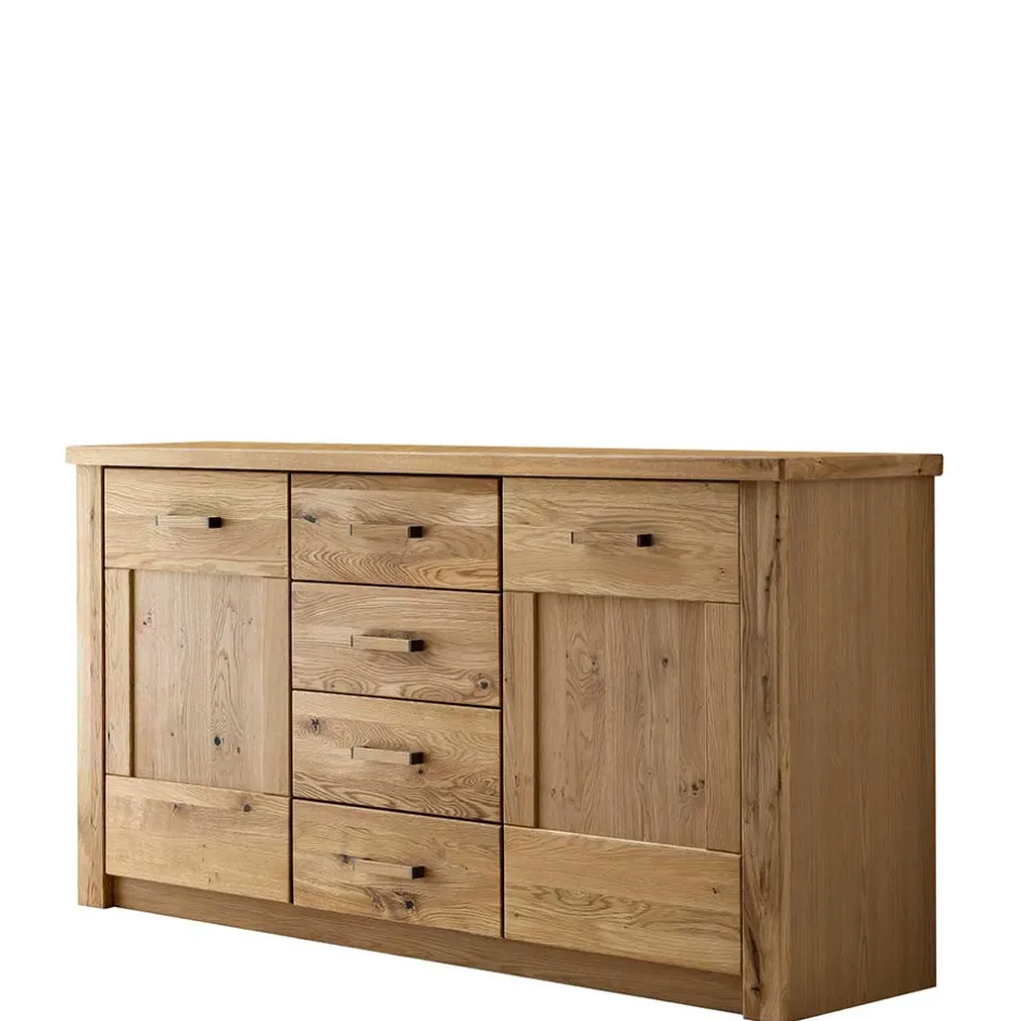 165x87x44 Sideboard in Asteiche auf Sockel - Zamron^Wohnen Discount