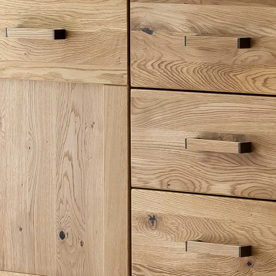 165x87x44 Sideboard in Asteiche auf Sockel - Zamron^Wohnen Discount