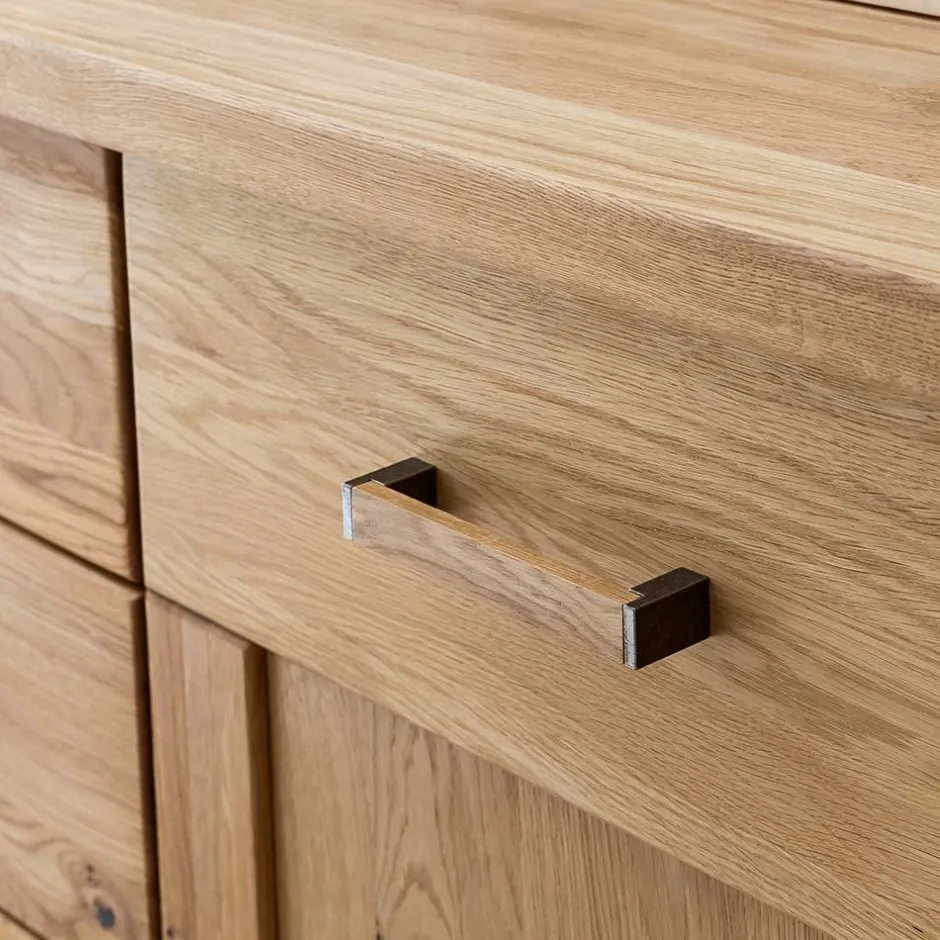 165x87x44 Sideboard in Asteiche auf Sockel - Zamron^Wohnen Discount