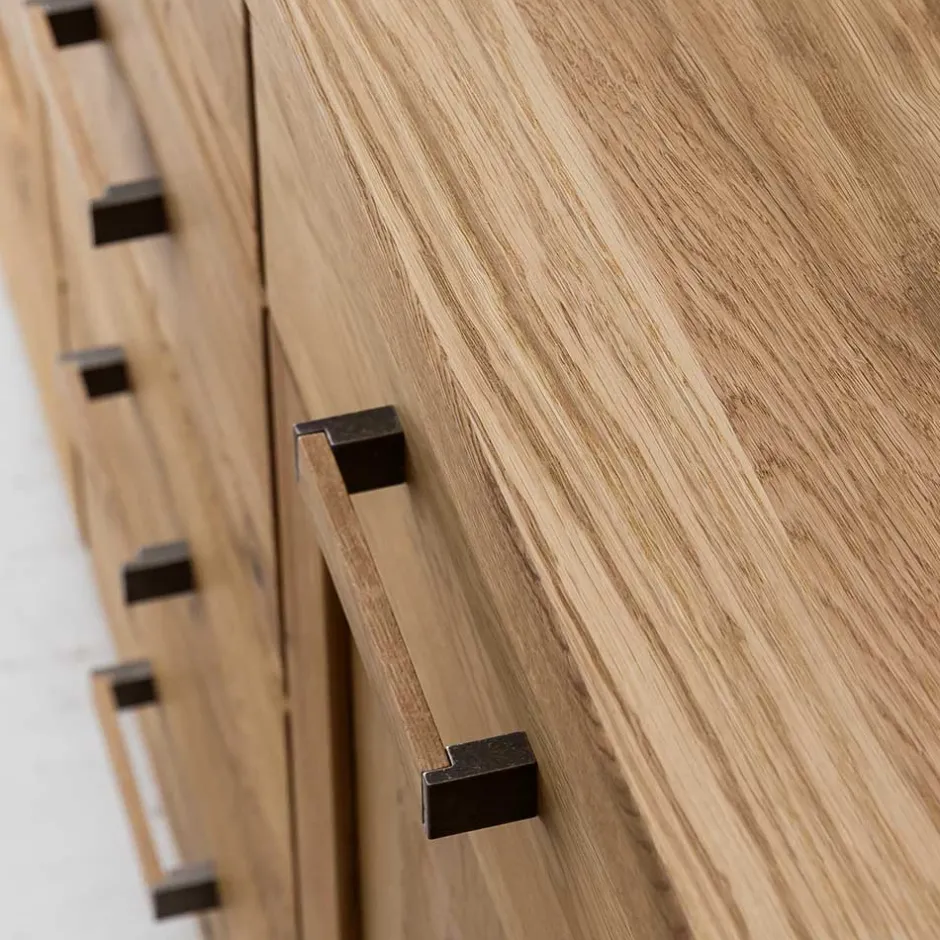 165x87x44 Sideboard in Asteiche auf Sockel - Zamron^Wohnen Discount