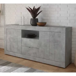 Wohnen 184x86x43 Sideboard in Beton Nachbildung - Lary