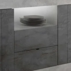 184x86x43 Sideboard in Grau zweifarbig - Faith^Wohnen Clearance