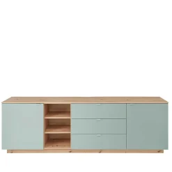240x77x44 Sideboard in Graugrün und Wildeiche - Yoan^Wohnen