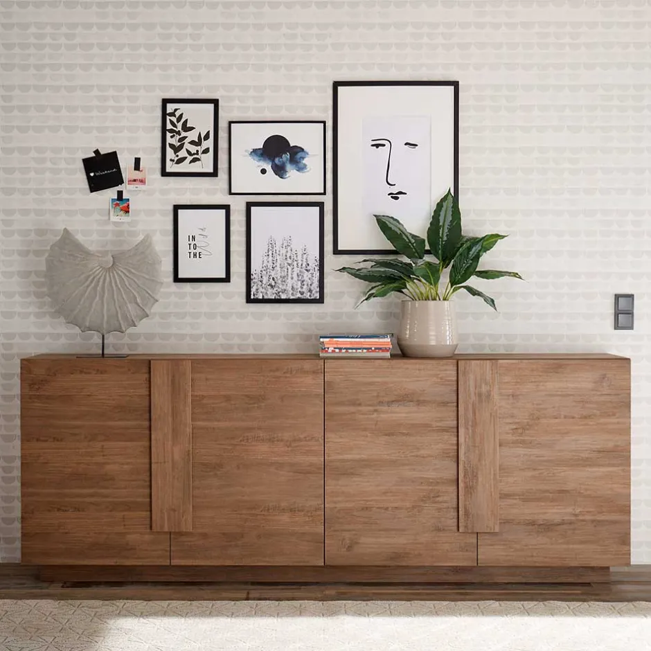 Wohnen 241x90x44 Sideboard in Natur Holzoptik - Basento II