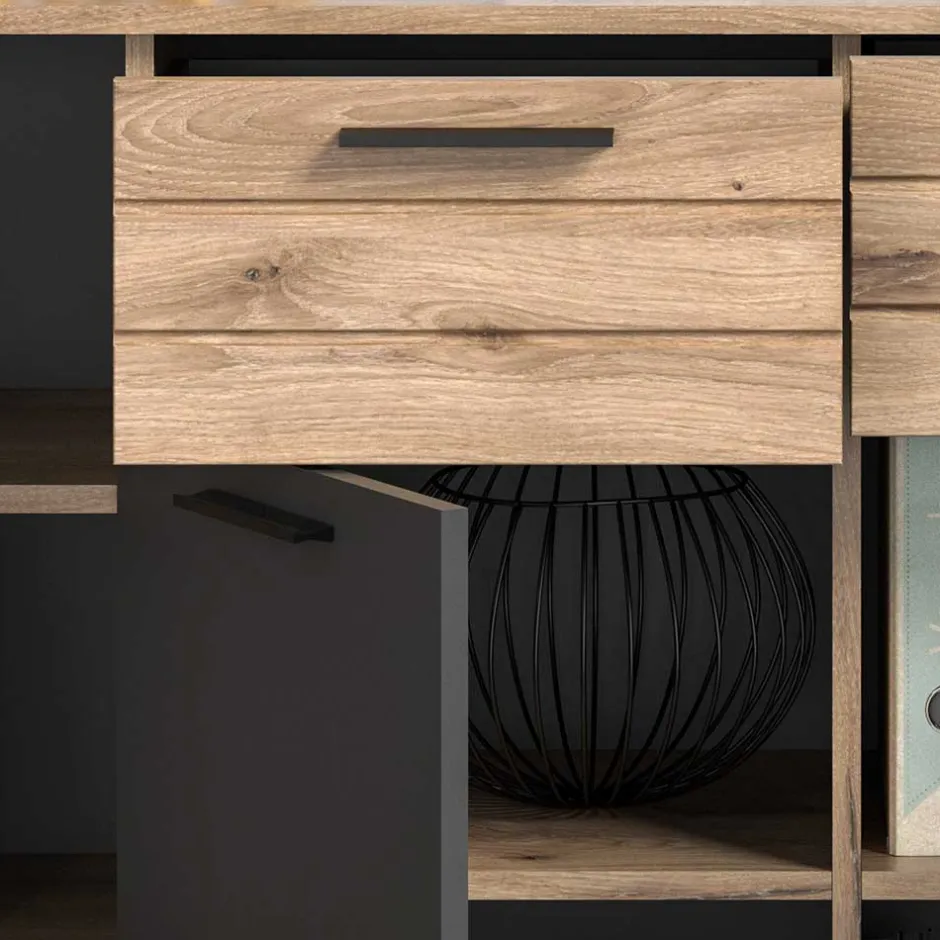 Wohnen 180x87x40 Sideboard mit 2 Schubladen & 4 Türen - Lucios