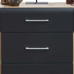 170x93x40 Sideboard mit Glas in Schwarz & Wildeiche - Kandu^Wohnen Hot