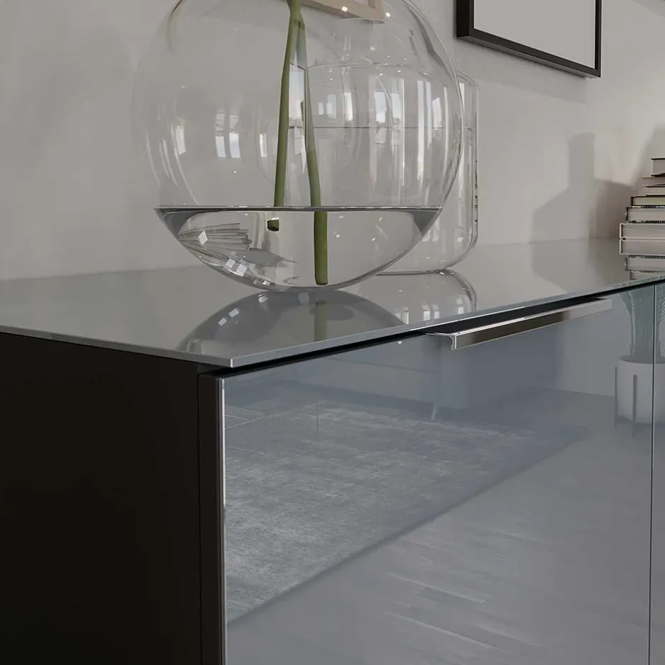 Wohnen 184x102x42 Sideboard mit Glasfront - Ruudy