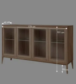 178x82x42 Sideboard mit Glastüren & LED Licht - Lamia^Wohnen Sale