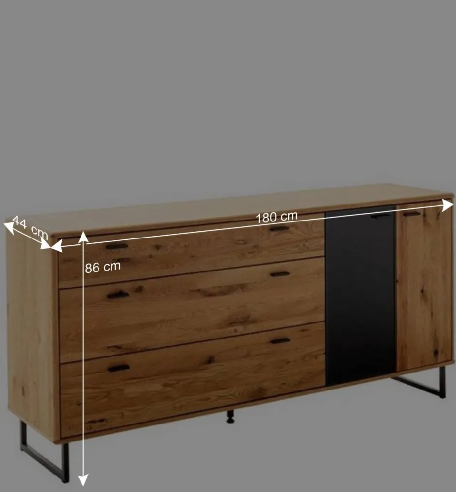 180x86x44 Sideboard mit Metall Bügelgestell - Flacona^Wohnen Outlet