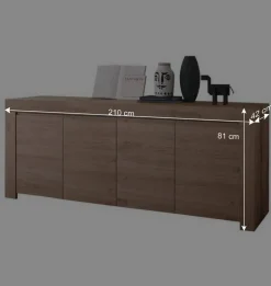 Wohnen 210x81x42 Sideboard mit zwei Doppeltüren - Karika