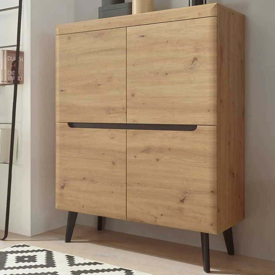 107x134x40 Skandi Highboard 4-türig - Olcian^Wohnen Clearance