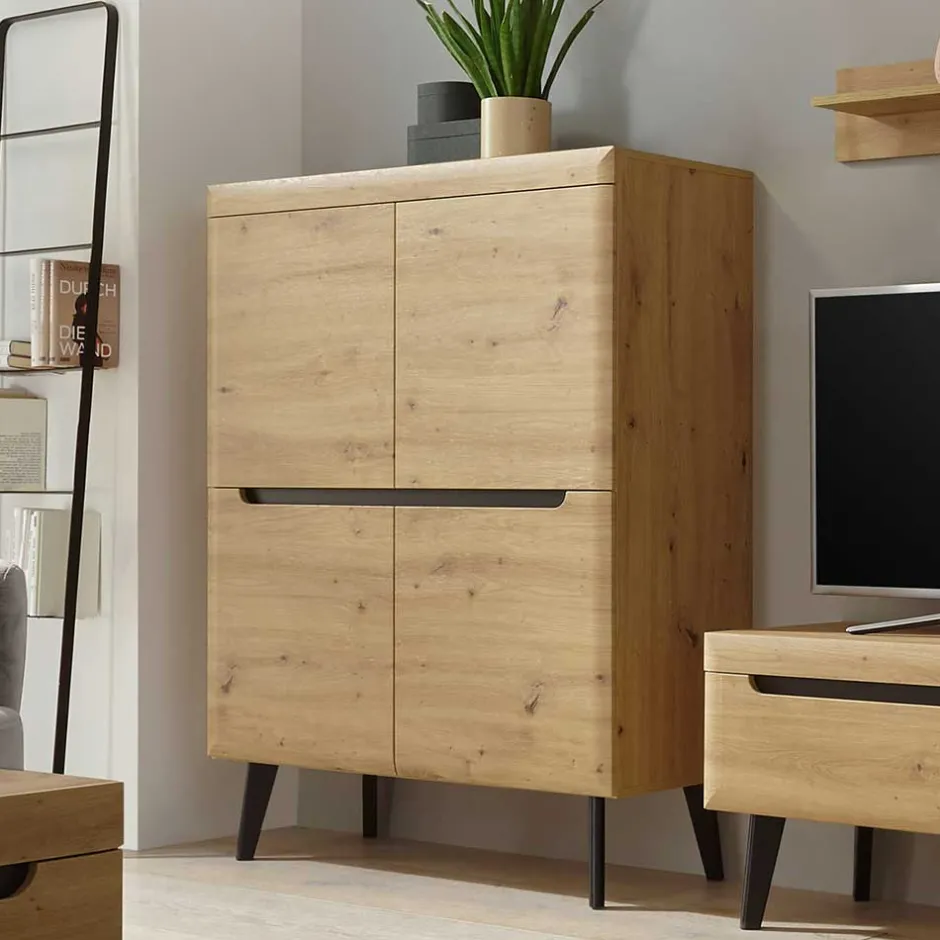 107x134x40 Skandi Highboard 4-türig - Olcian^Wohnen Clearance