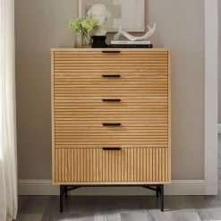 80x113x40 Skandi Hochkommode in Eiche - Piassona^Wohnen Outlet