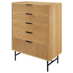 80x113x40 Skandi Hochkommode in Eiche - Piassona^Wohnen Outlet