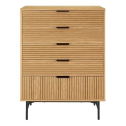 80x113x40 Skandi Hochkommode in Eiche - Piassona^Wohnen Outlet