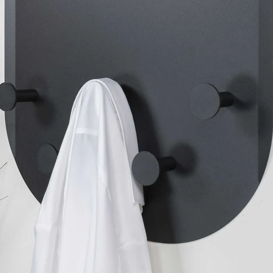 55x115x7 Stahl Wandgarderobe in Oval - Duckey^Wohnen Online