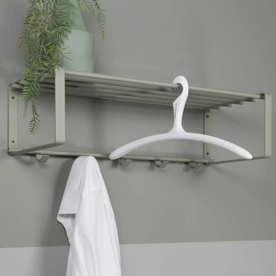 70x19x29 Stahlgarderobe in Graugrün lackiert - Itulian^Wohnen