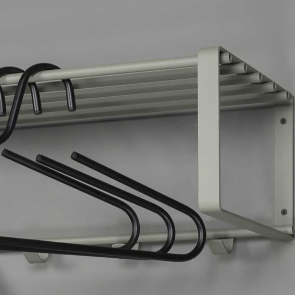 70x19x29 Stahlgarderobe in Graugrün lackiert - Itulian^Wohnen