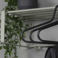 70x19x29 Stahlgarderobe in Graugrün lackiert - Itulian^Wohnen