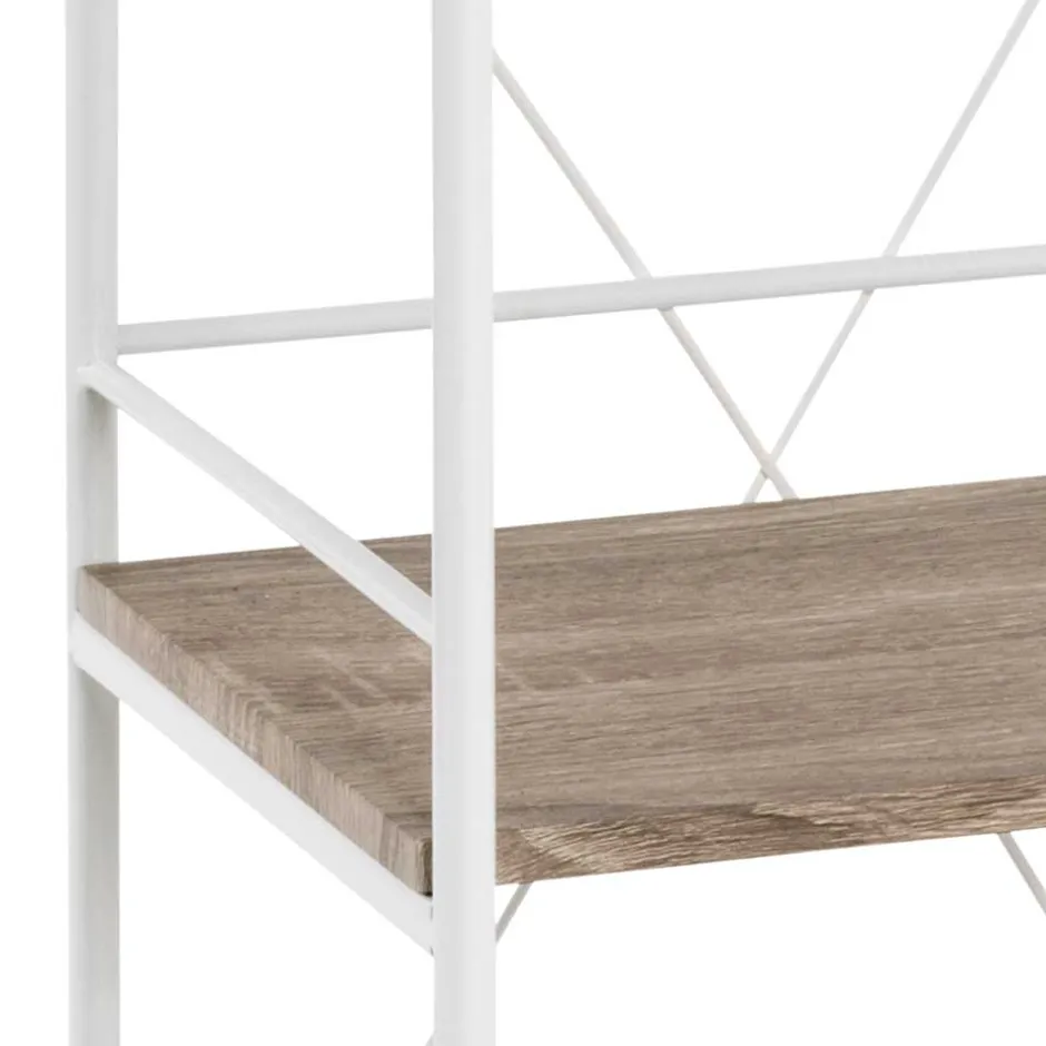 Wohnen 34x96x27 Standregal in Eiche hell & Weiß - Cepters