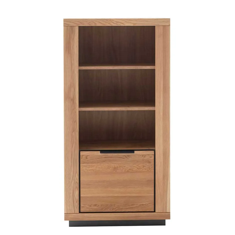 72x142x40 Teilmassives Regal mit drei Fächern & Tür - Vlacoma^Wohnen New