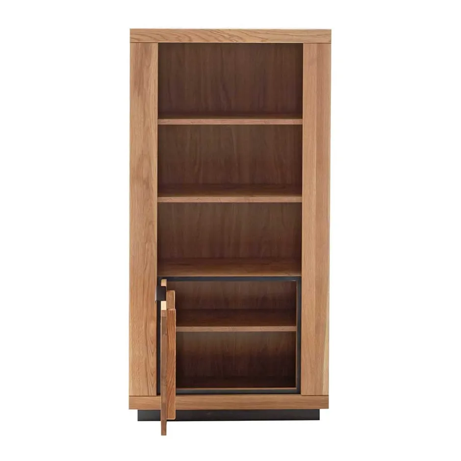 72x142x40 Teilmassives Regal mit drei Fächern & Tür - Vlacoma^Wohnen New